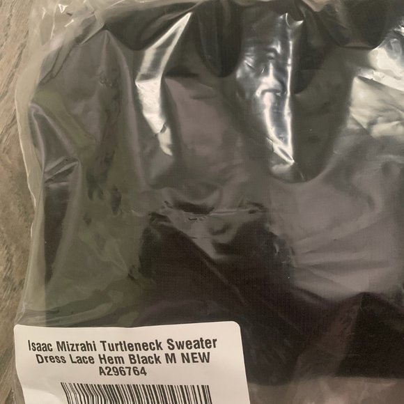 NWT ISAAC MIZRAHI LACE TURTLENECK SWEATER DRESS MEDIUM - Picture 11 of 11